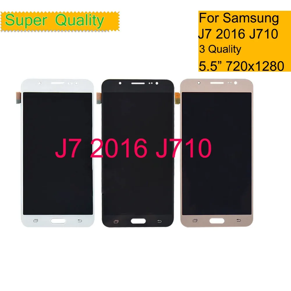 ЖК-дисплей для SAMSUNG GALAXY J7 2016 J710 J710FN J710F J710M J710Y сенсорный экран дигитайзер панель