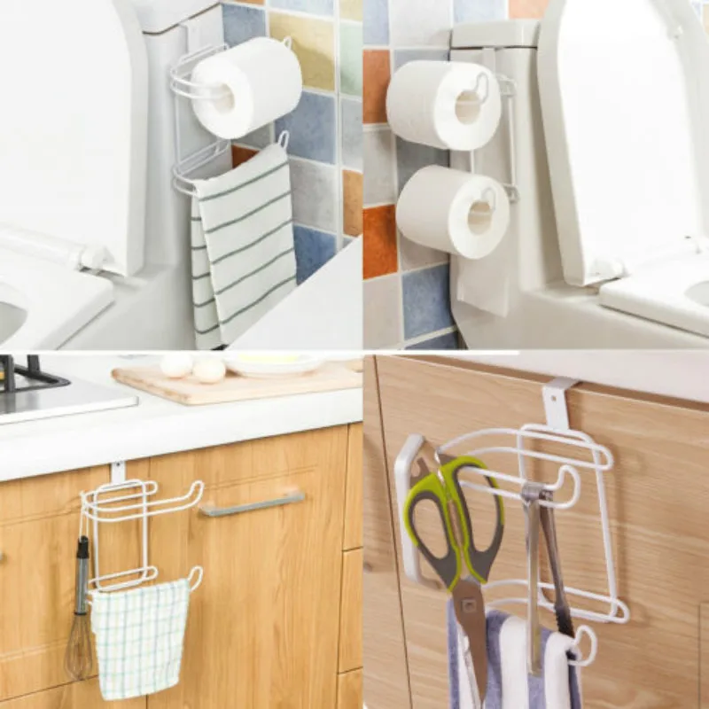 

Toilet Paper Holder Tank Tissue 2 Roll Storage Bathroom Stand Bronze Organizer