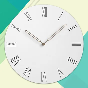

1 Pcs 12 Inch Quartz Wall Clocks Home Decor Modern Pierced Silent Simple Living Room Bedroom Hanging Wall Clock White