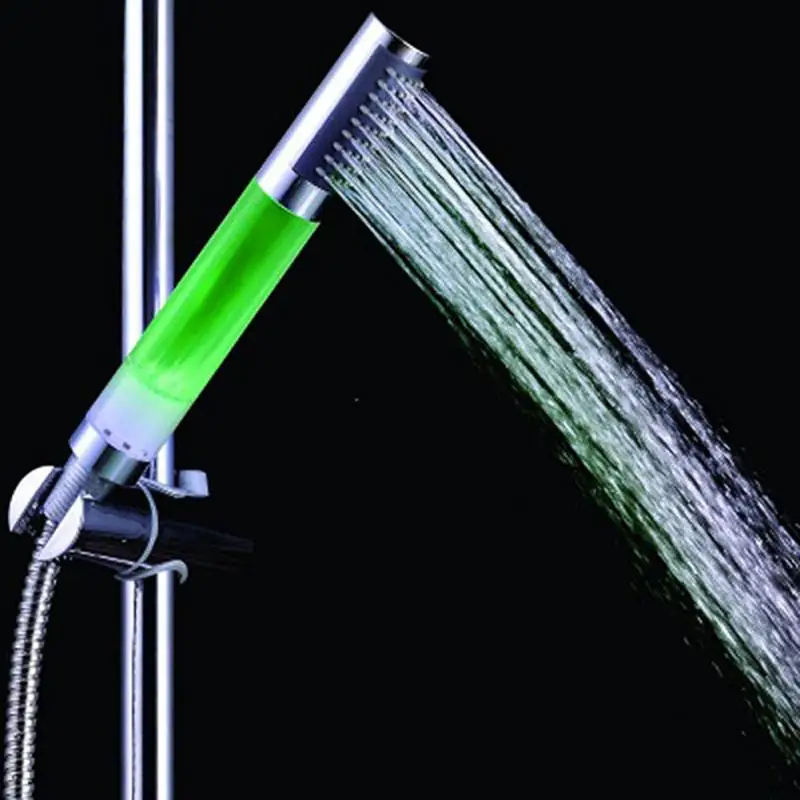 Temperature Sensor 7 Color Changing Showers LED Head Waterfall