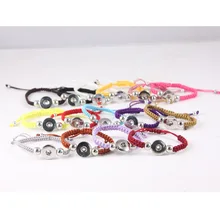 Модный Регулируемый Бренд Ручной работы 18 мм браслет с защелкой из плетеной нитки тканые браслеты и браслеты для ювелирных изделий