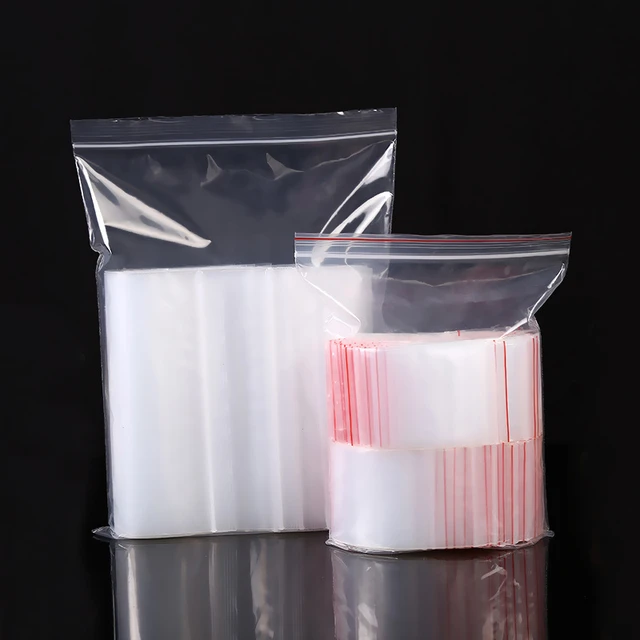 50pcs Colorful Plastic Bags Self Sealing Reusable Small Little