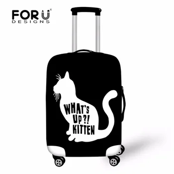 

FORUDESIGNS Cute Cat Designer Travel Accessories Elastic Luggage Cover Suitcase Protective Travel Case Cover Dust-proof Suitcase
