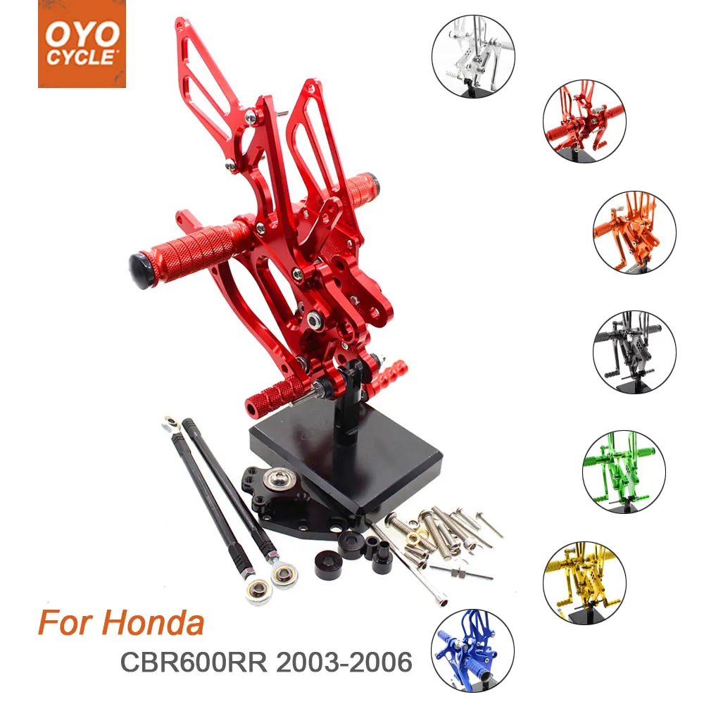 Для Honda CBR600RR 2003-2006 мотоцикл задний Набор аксессуаров CNC регулируемый подножки CBR