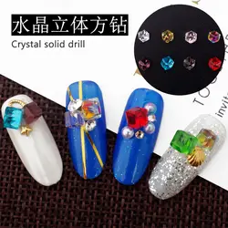 4*6 мм кристалл 1 шт. Радуга Цвет Nail Art Стразы Стекло бусины акриловые Советы Маникюр декорацией