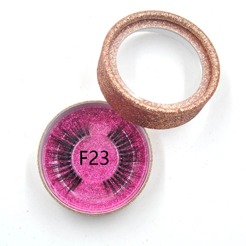 Rose red F23 3D норковые ресницы с индивидуальные коробки розовое золото; круг Дело коробка с Частный логотип для сыпучих whalesale закажите прозрачный ресниц - Цвет: Rose red F23