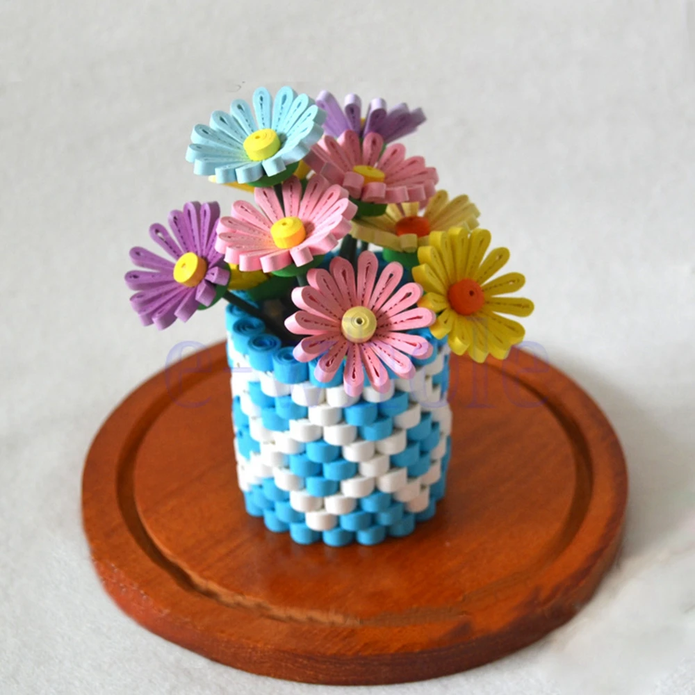aliexpress com buy 1pcs quilling paper 3d flower piano paper quilling flower garden