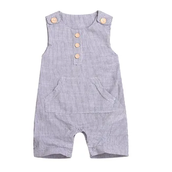 

2019 Summer Baby Boy Short Sleeve Cotton Infant Jumpsuit Cartoon Striped Baby Girl Rompers Newborn Baby Rompers Outfits Clothes