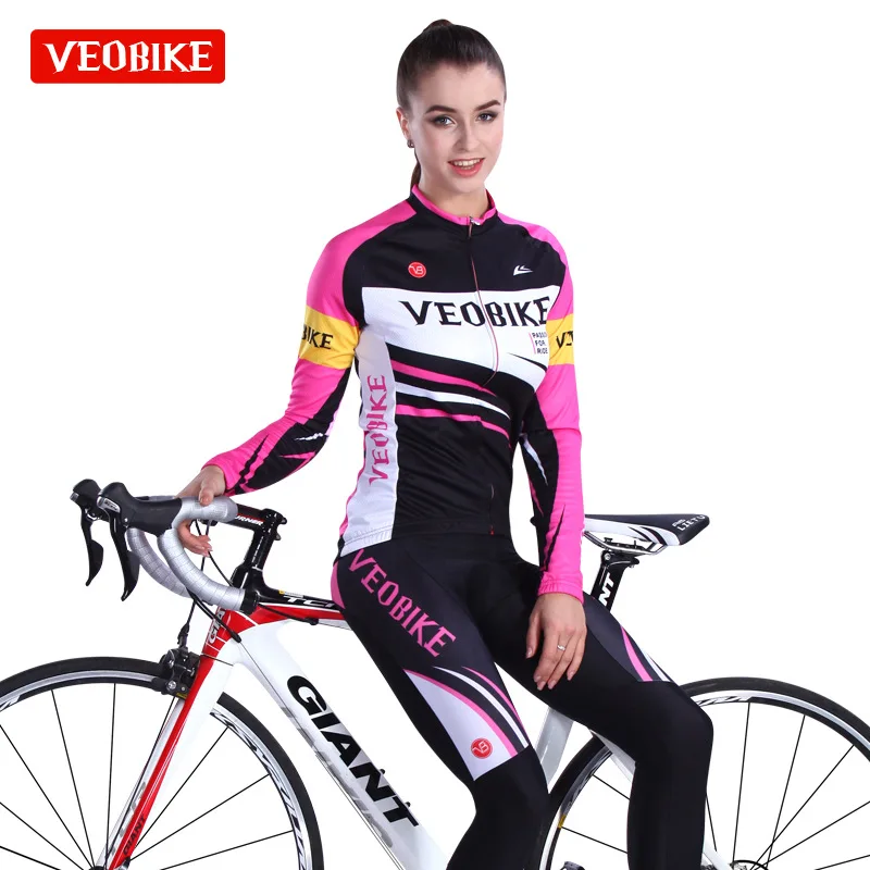 

VEOBIKE Phantom series women's cycling sports shirt fleece autumn and winter warm bicycle cycling shirt for bicycle outdoor spor