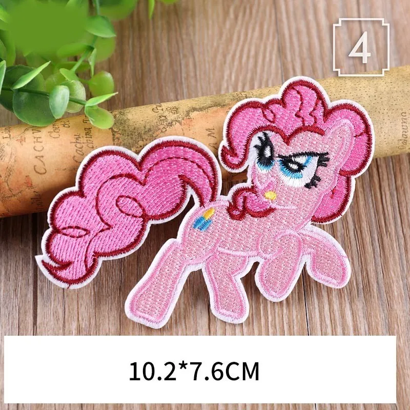 Новые радужные My Little Poni нашивки с лошадьми для одежды, железные на пришивные вышитые тканевые значки аппликации DIY аксессуары для одежды - Цвет: N-BT2726