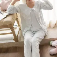 3 предмета Новинка года зима принцесса розовый кружево пижамы для женщин Свободные Леди утолщаются ночное теплый дом