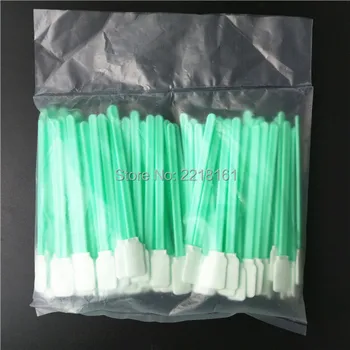 

500pcs/lot factory wholesale for Epson Konica Xaar Roland Mimaki Allwin Xuli printhead foam tipped sponge swab 125mm long