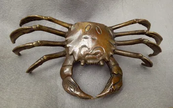 

folk auspicious Chinese pure copper bronze crab decorative sculpture