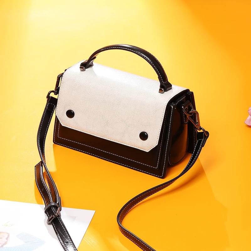

Genuine Leather lady Crossbody Bag Female Shoulder Bags Shopping Small saddle Women Summer handbags Girls Messenger Bag 2019