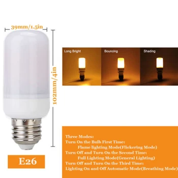 

High LED Flame Effect Simulated Nature Fire Light Corn Bulbs E27 Decoration Lamp UEJ
