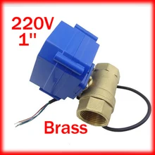 1 ''Латунные Микро электрический шаровой кран 220 V Напряжение CWX-15Q, 2 варианта двигателя, управляемого шаровой клапан DN25 диаметр 25 мм