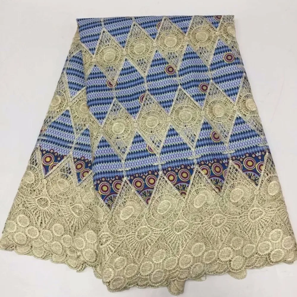 

2018 June newcoming guipure lace fabric with wax cloth high quality double colour water soluble lace for dress f16j092