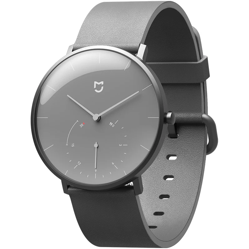 Original Xiaomi Mijia Waterproof Quartz Watch Smart Band Pedometer Automatic Calibration time Vibrate reminder Stainless Cover - Цвет: grey