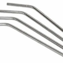 DHL 500 шт. соломка из нержавеющей стали Сталь соломинки 8," 10g многоразовая эко-металл питьевой барные напитки вечерние олень