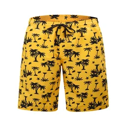 Summer Yellow Board Shorts Beach Surfing Swimwear Fitness Bodybuilding Swimming Trunks Coconut Tree Men's Bathing Suit Summer Yellow Board Shorts Beach Surfing Swimwear Fitness Bodybuilding Swimming Trunks Coconut Tree Men's Bathing Suit