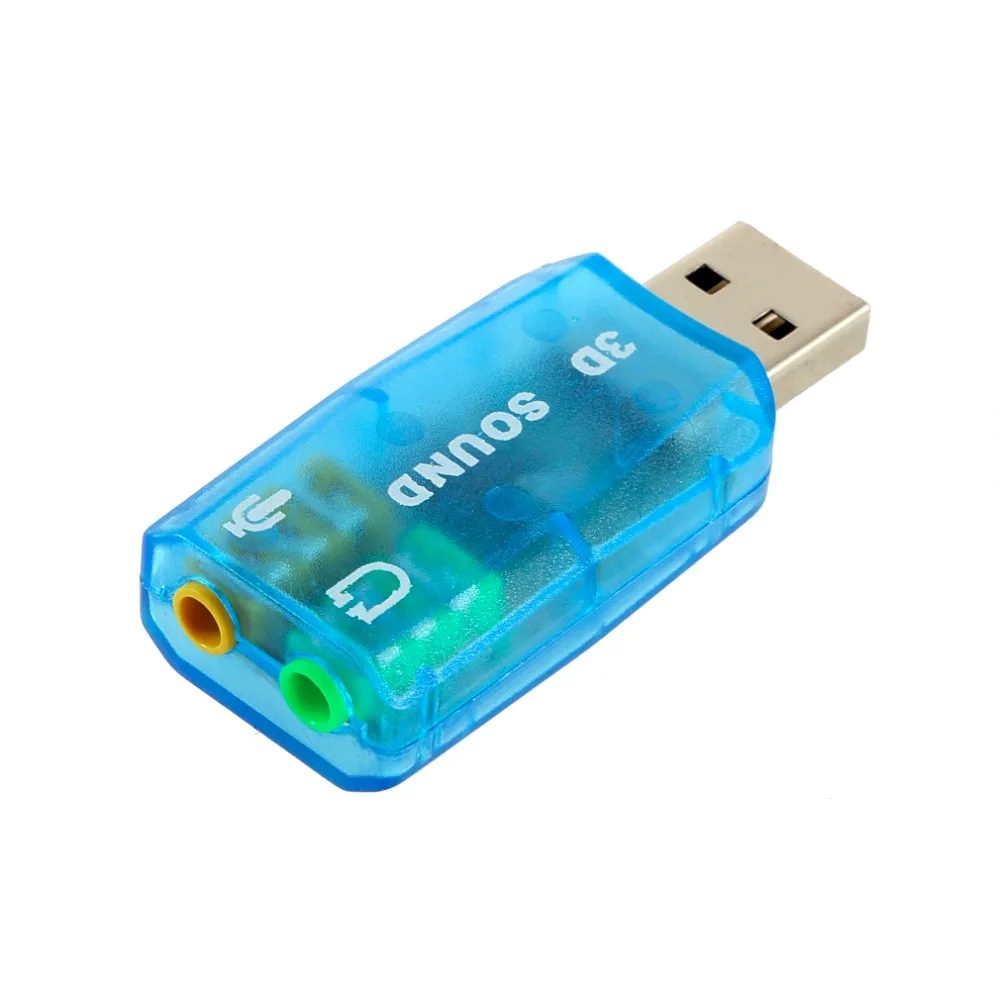 1 pcs 3D Audio Card USB 1.1 for Mic/Speaker Adapter Surround Sound 7.1