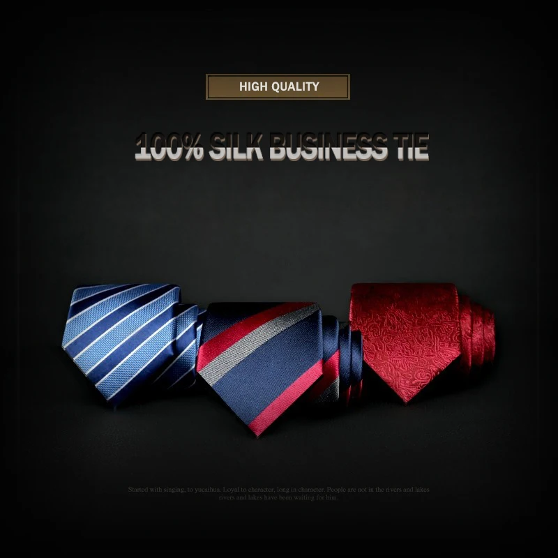 Новое поступление высокого качества 7 см шелковые галстуки для мужчин британский стиль брендовые Свадебный галстук благородная полоса деловой галстук с подарочной коробкой