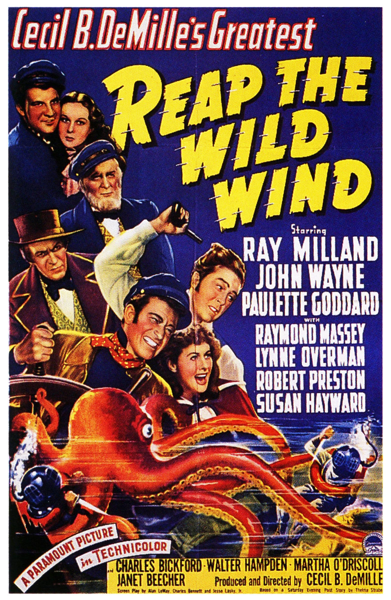 Vintage Advertising Cowboy Film Poster Reap The Wild Wind Classic Canvas Paintings Vintage Wall Posters Stickers Home Decor Gift Painting Calligraphy Aliexpress