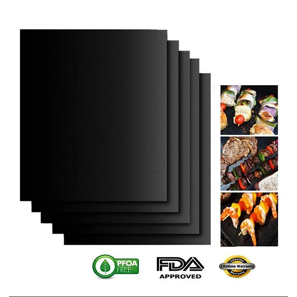 Teflon BBQ Grill Mat Pad Sheet Reusable Non stick Barbecue Grilling Mat