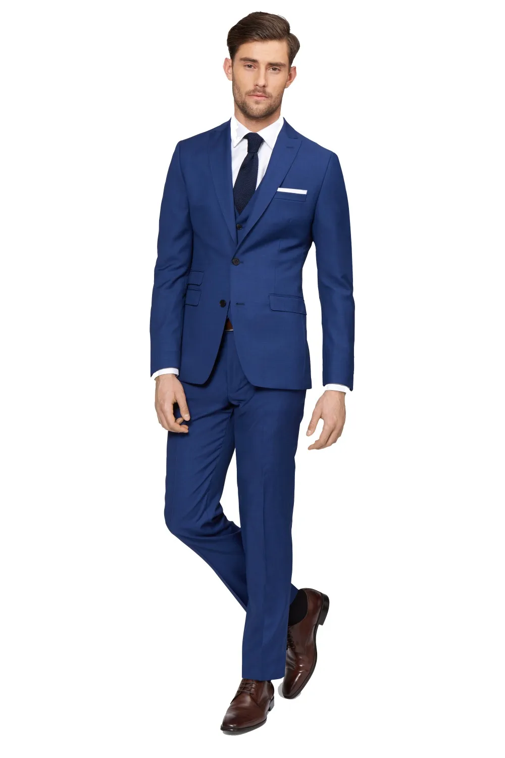 New arriving custom made 2 button peak lapel with ticket