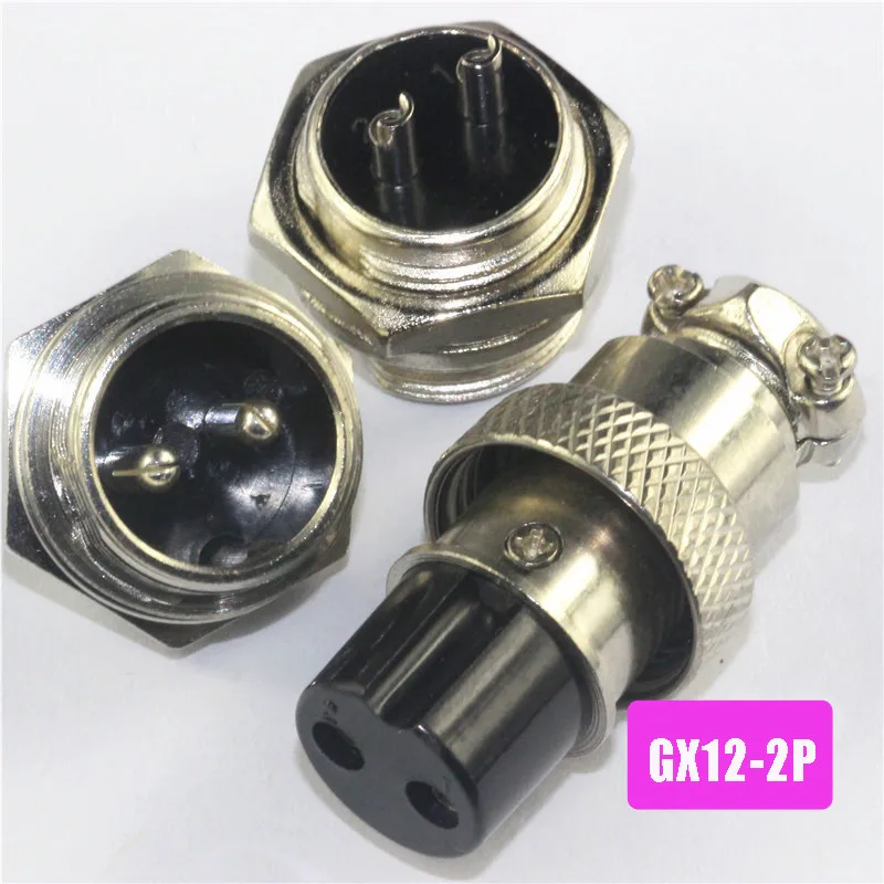 2 комплекта = 4 шт. GX12 2P розетка + вилка 12 мм 2Pin провод панель разъем комплект RS765
