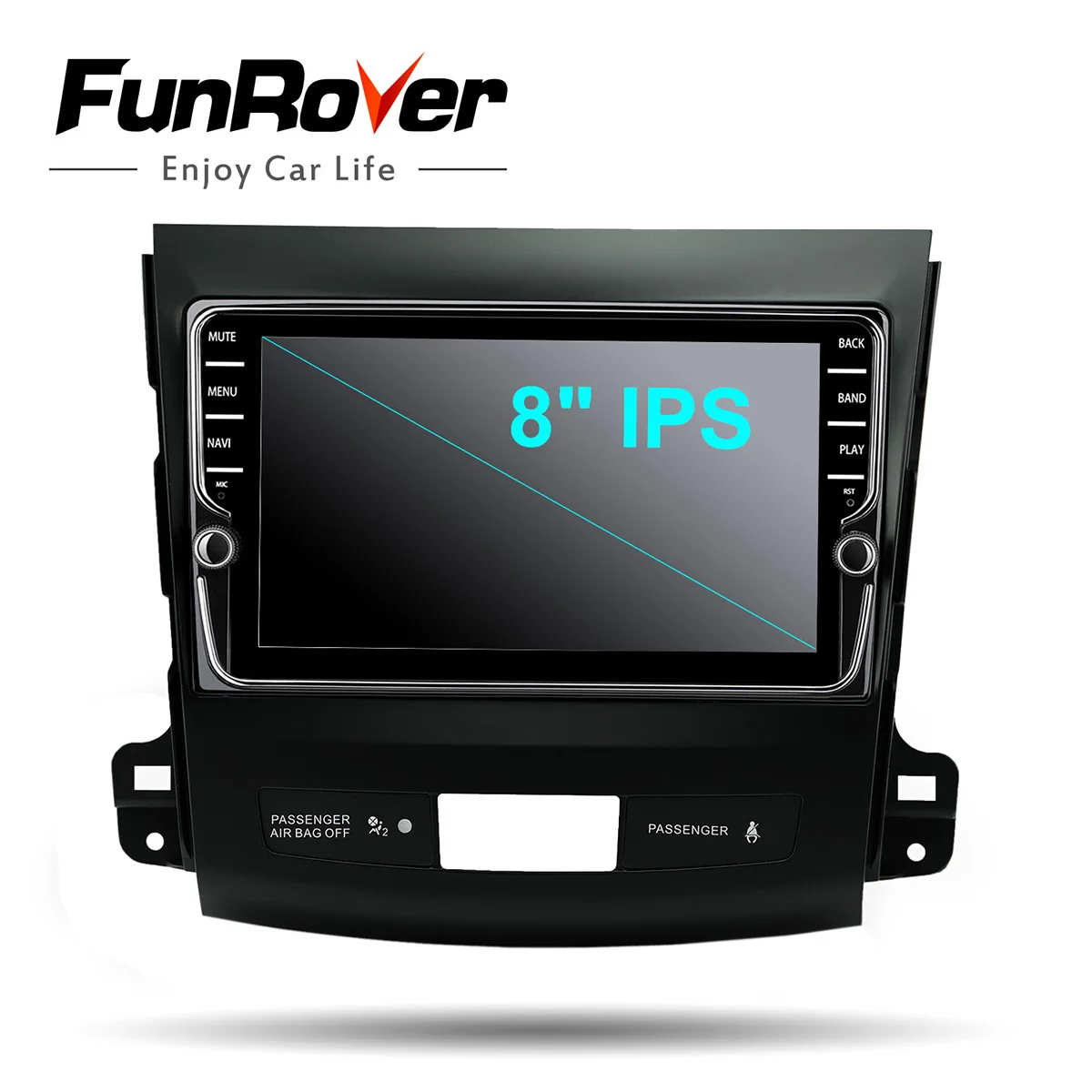 Excellent Funrover IPS 8" Android 8.0 Car dvd GPS Player Navi stereo for Mitsubishi Outlander 2006-2014 Auto Radio Multimedia WIFI audio 4