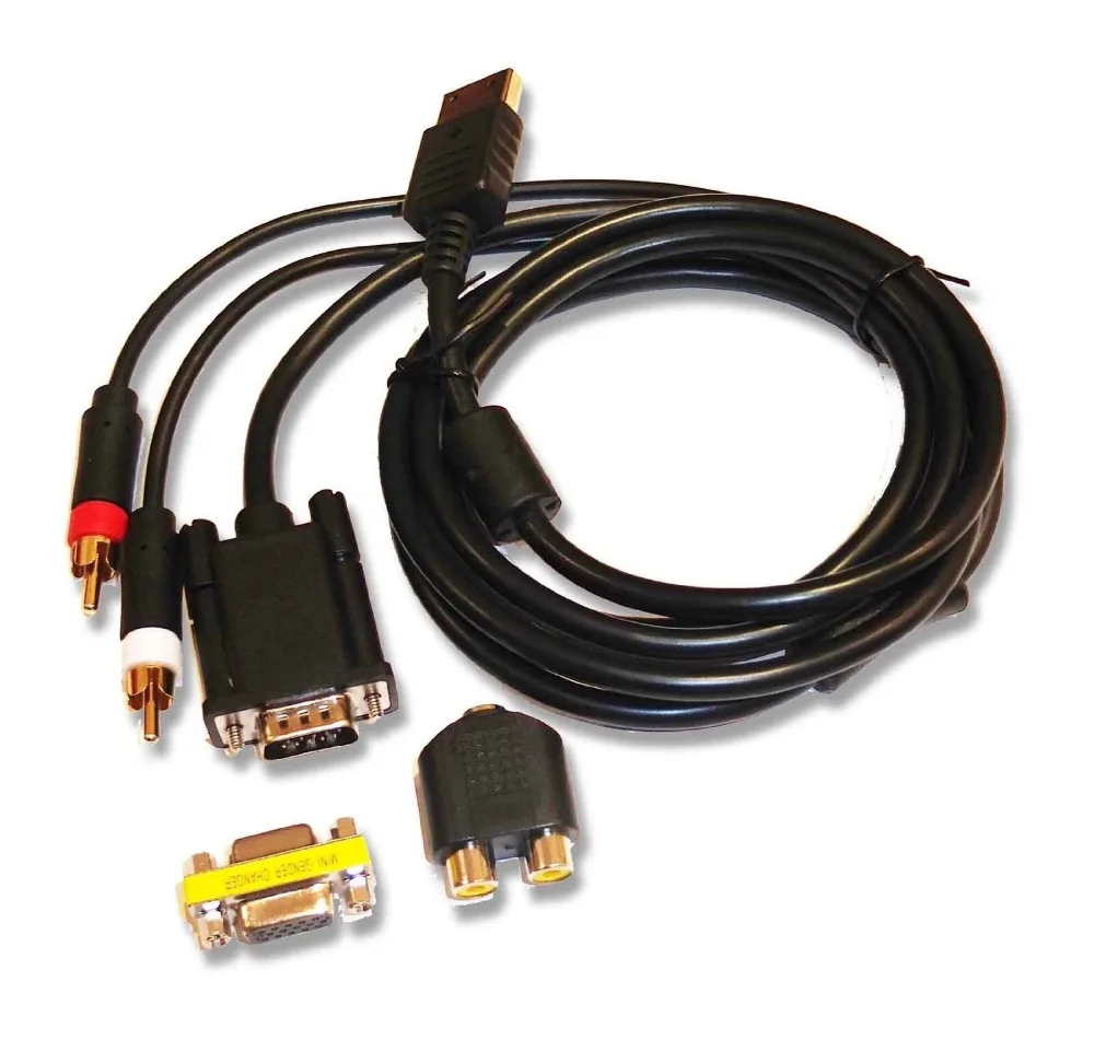 New Arrival Black Color VGA Wire High Definition Cable RCA Sound