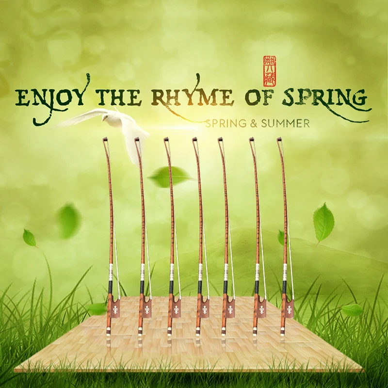 

White copper flower inlaid with snake wood tail silver black wire wrapped in snake wood violin bow