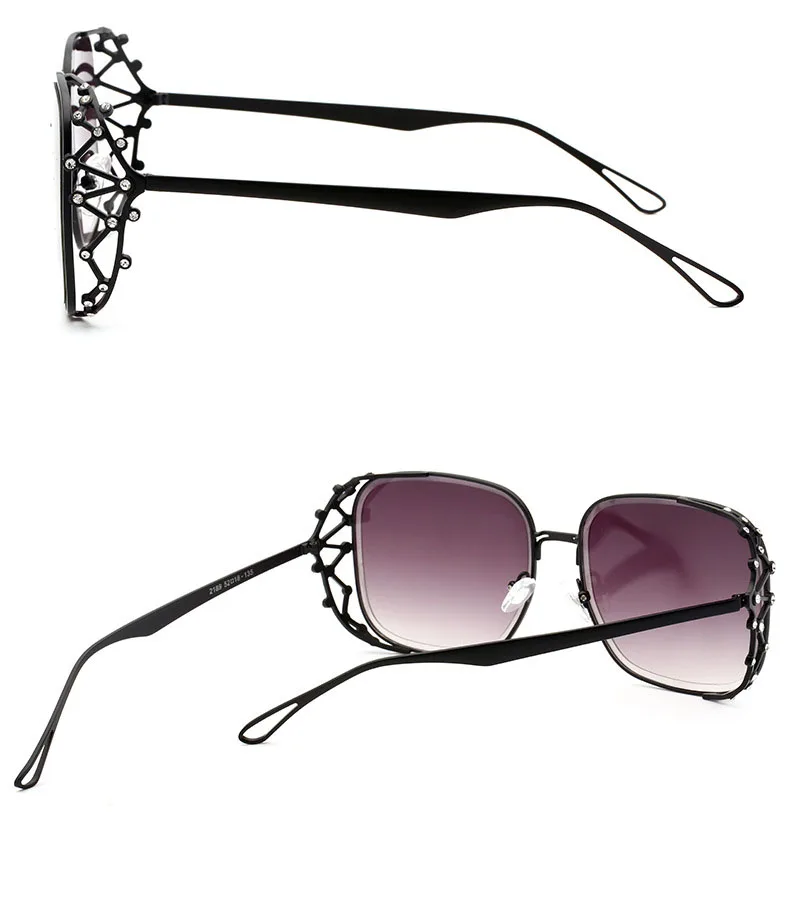 Винтажные Квадратные Солнцезащитные очки в стиле стимпанк для женщин Стразы солнцезащитные очки для женщин Роскошные брендовые солнцезащитные очки для мужчин градиентные очки uv400