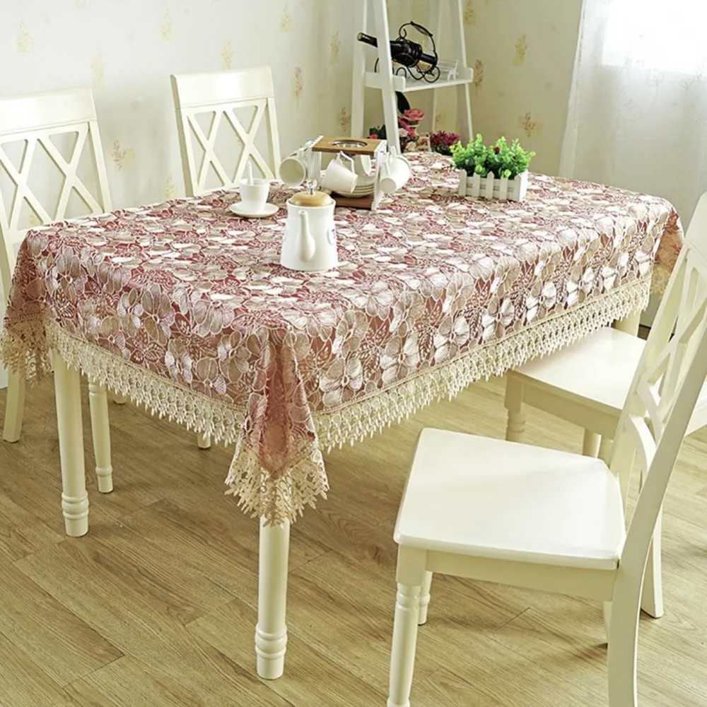 Meijuner Tablecloth High-end Fashion Table Cover Spandex Lace Home Dining Tablecloth For Dining Room Banquets Coffee Decoration Meijuner Tablecloth High-end Fashion Table Cover Spandex Lace Home Dining Tablecloth For Dining Room Banquets Coffee Decoration