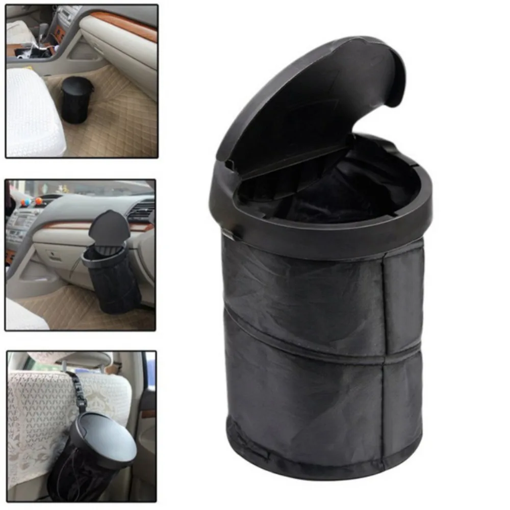 Car Trash Bin Cans Folding Garbage Dust Holder Rubbish Cases Car