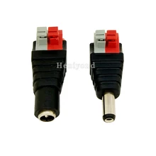 10Pairs DC Connector for LED Strip Design Clip Spring Connector 5.5*2.1mm Male and Female DC Connector Adapter
