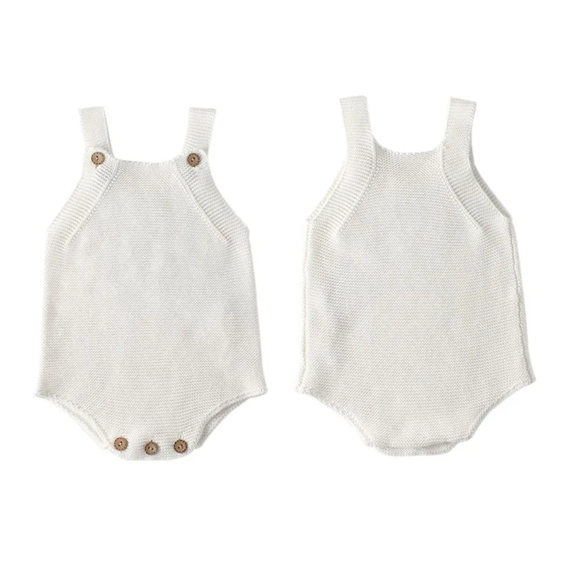 

Fashion Baby Bodysuits Infant Body Girl Sleeveless Clothing Solid Color Jumpsuit Baby Strap Design Bodysuits Kids