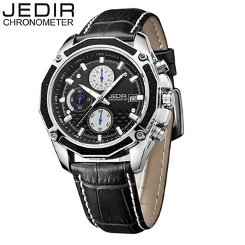 

JEDIR Original Watch Men Top Brand Luxury Men Watch Leather Clock Chronograph Auto DateMen Watches Relogio Masculino 2015