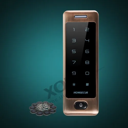 

EU Delivery HOMSECUR K04CW-C Waterproof Door Lock 13.56Mhz IC Access Control+Wiegand 26+Doorbell+Backlight