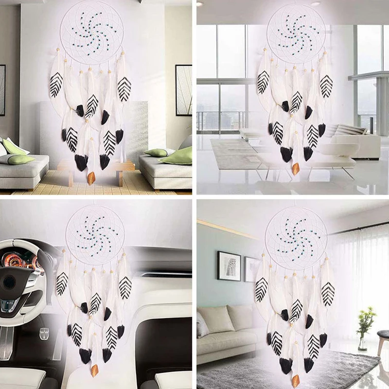 DIY White Big Indian Hanging Dream Catcher Handmade Craft Car Wall Decoration