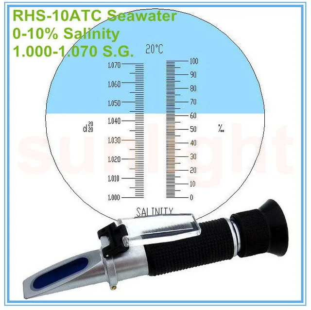 Buy RHS 10ATC 0 10 Seawater Salt Refractometer
