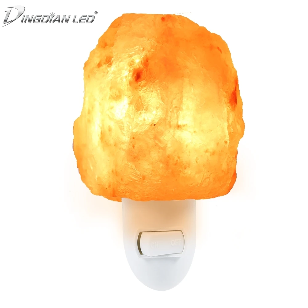 

US Plug E14 Natural Shaped Salt Rock Night Light Rotatable Cylinder Himalayan Lamp Air Purifier Crystal Salt Rock Novelties 2019