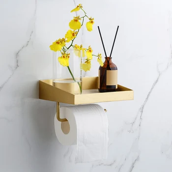 

Brass Paper Bracket For Bathroom Wall Shelf Luxury Bathroom Shelf Paper Holder