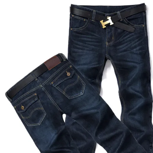 Free shipping Spring and summer jeans male straight plus size long trousers loose thick man pants