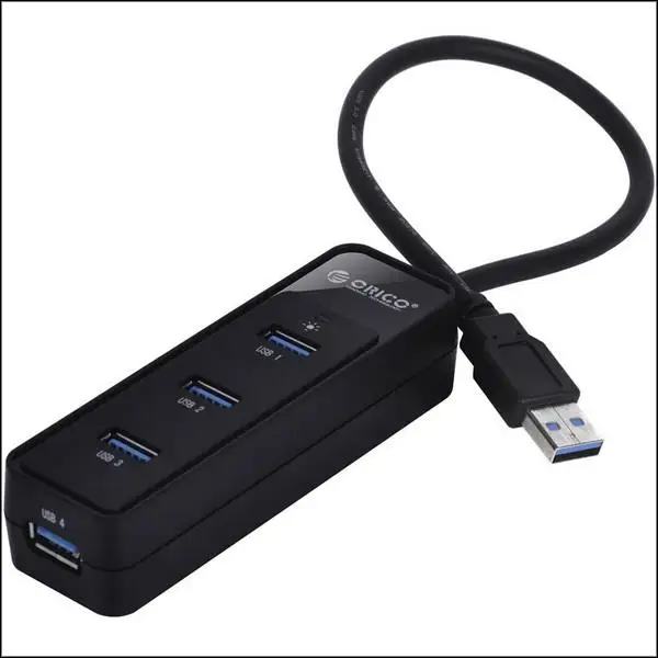 Dhl ИЛИ ems 100 штук USB 3,0 концентратор 4 порта win7 W5PH4-U3 для ПК, ноутбука, ноутбука до 5 Гбит/с скорость передачи данных