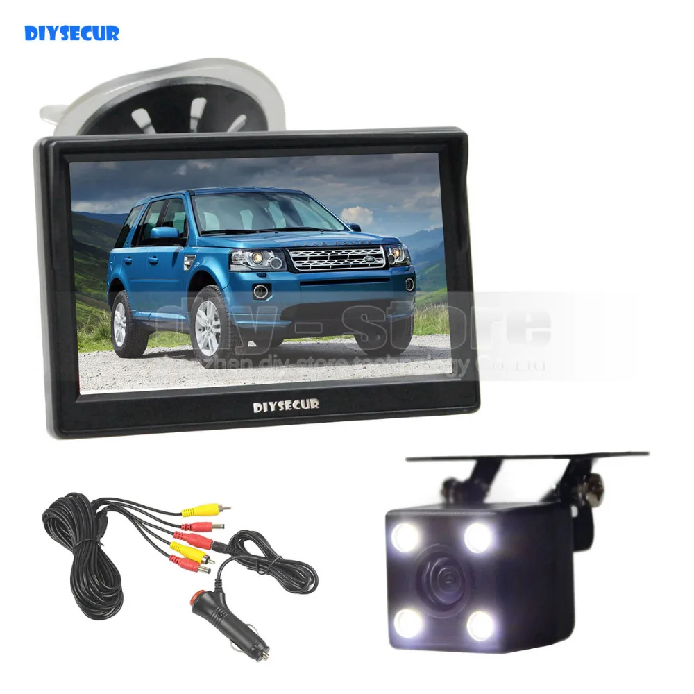DIYSECUR 5 inch Car Monitor Waterproof Reverse LED Night Vision Color Rear View Car font b