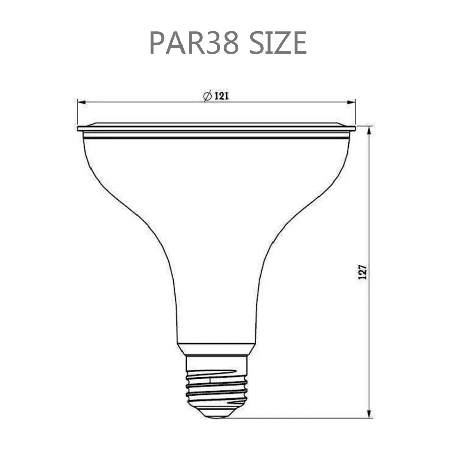 PAR38 Светодиодная лампа 12 Вт 20 36 E27 Лампа COB Светодиодный прожектор AC110V 220 в теплый