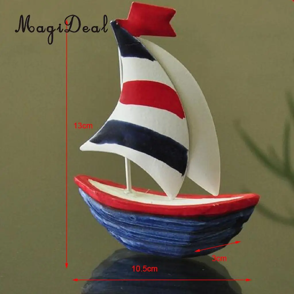MagiDeal 5'' Nautical Wooden Handcrafted Ship Model Sailing Boat Tabletop Ornament for Kids Children Toy Great Gift 3Kinds