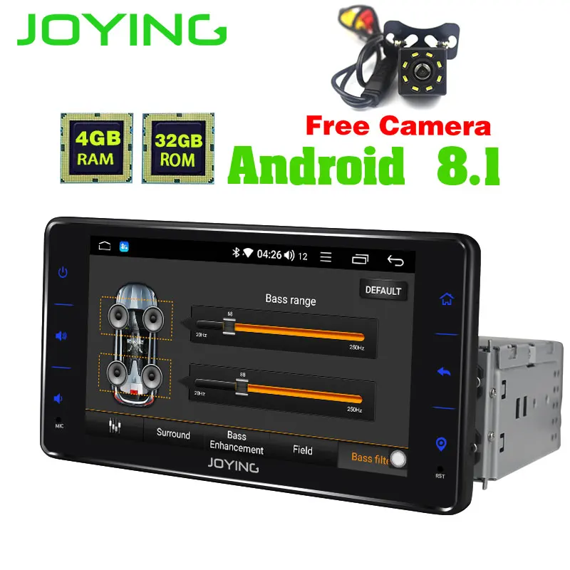 

JOYING one din 6.2" car multimedia player GPS receiver universal car radio 4GB+32GB Octa Core support 4G DSP with vehicle camera